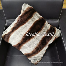 Dense Hair Fake Rabbit Fur Decorative Floor Throw Pillow